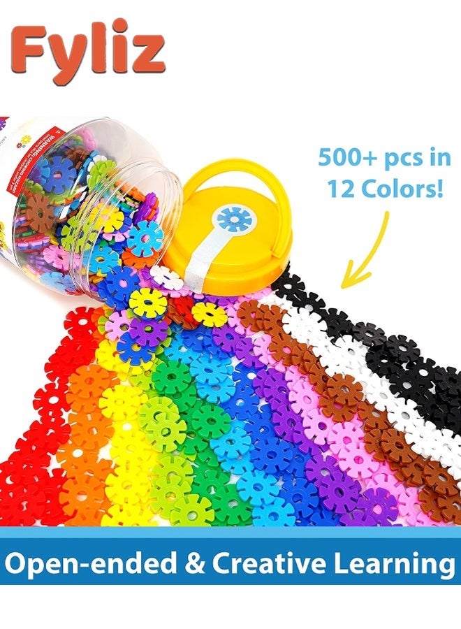 Fyliz Brain Flakes 500 Piece Set, Ages 3+, Interlocking Plastic Disc Toy for Creative Building, Educational STEM Learning ﻿ - Image 3